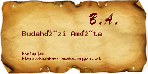Budaházi Amáta névjegykártya